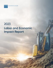 Report cover that says "2023 Labor and Economic Impact Report"